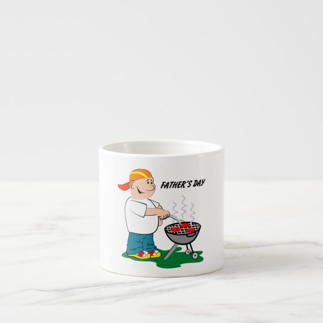 Xícara De Espresso Pai Grelhando - (Frente)