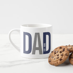 Xícara De Espresso Pai Personalizado Azul Marinho Moderno Estabelecid