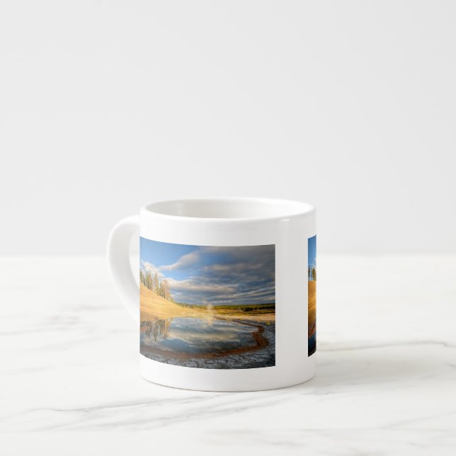 Xícara De Espresso Paisagem de Yellowstone (Frente Esquerda)