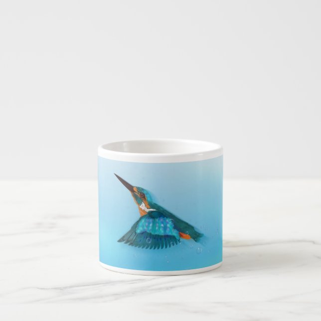 Xícara De Espresso pássaro martim-pescador (Frente)