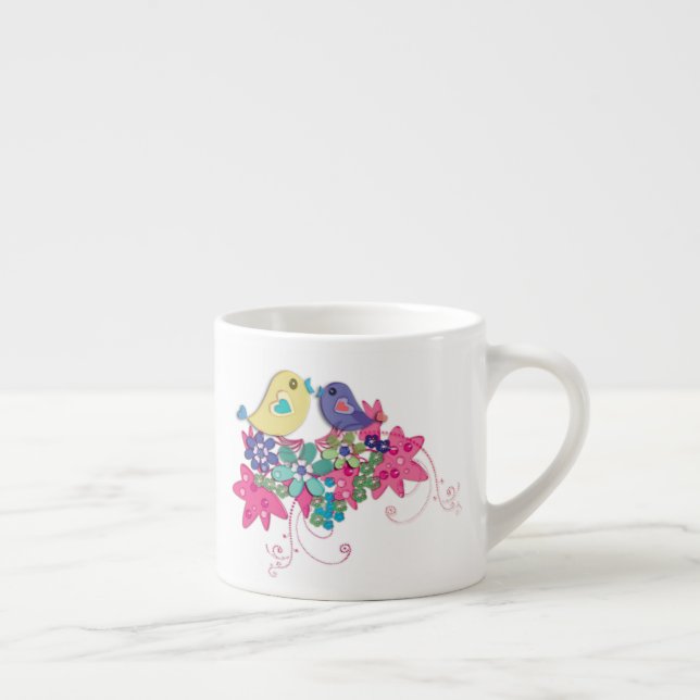 Xícara De Espresso Pássaros, vidro (Direita)