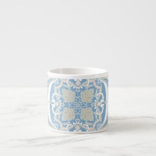 Xícara De Espresso pastel mandala em azul