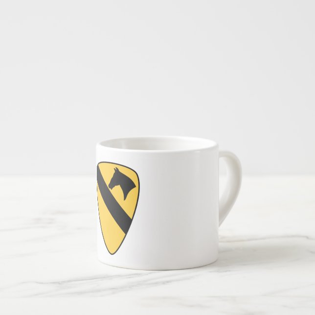 Xícara De Espresso Patch Patriótico da Divisão de Cavalaria de 1rua (Frente Esquerda)