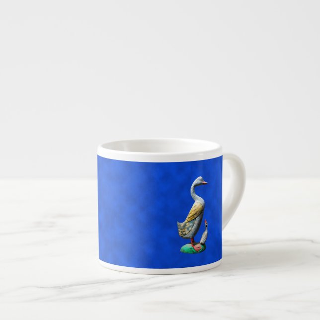Xícara De Espresso Pato de Madeira Intensiado pelas Intéries (Frente Esquerda)