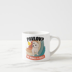 Xícara De Espresso Pavlov Ele Canta Um Celular - Cachorro de Pavlov