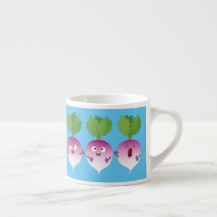 Xícara De Espresso Pedra de desenho animada de verduras e legumes