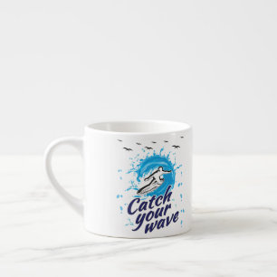 Xícara De Espresso Pegue sua onda