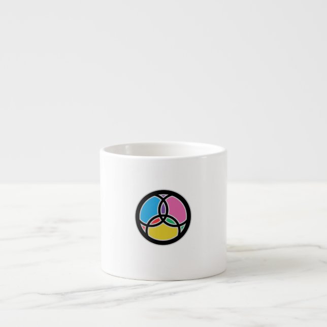 Xícara De Espresso Peixe Jesus Trindade Vitral (Frente)