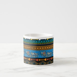 Xícara De Espresso Penas Étnicas: Embroiderme Boho Chic