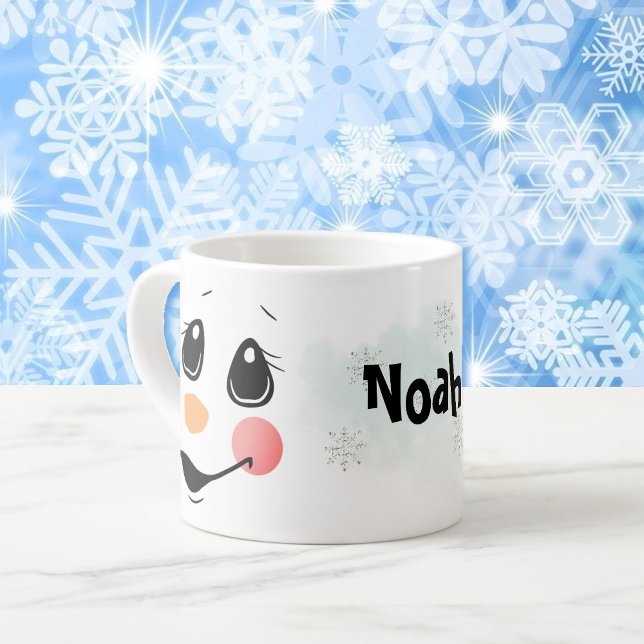 Xícara De Espresso Pequeno cacau Cacau de inverno, Snowman, para cria (Criador carregado)