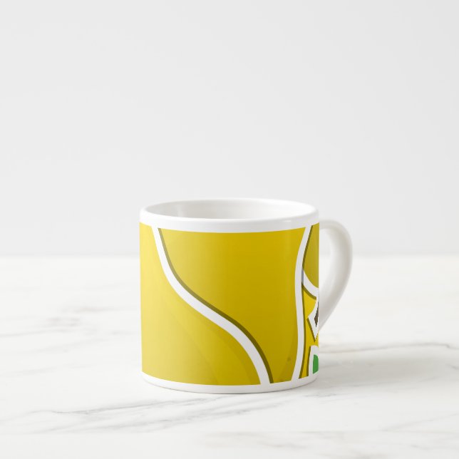 Xícara De Espresso Pera amarela funfa (Frente Esquerda)