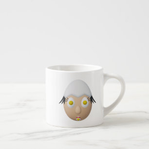 Xícara De Espresso Personagem de Ovo Excêntrico RG & RA Design Fofo