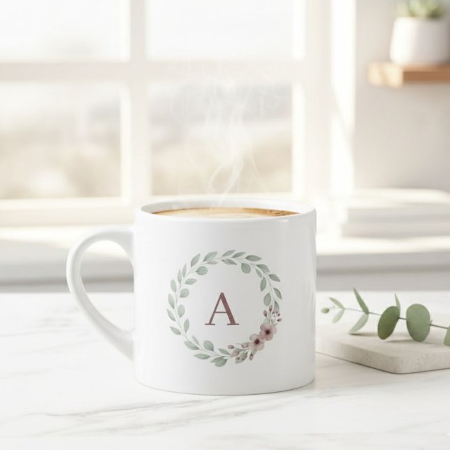 Xícara De Espresso Personalised Initial Mug – Custom Letter Coffee  (Criador carregado)