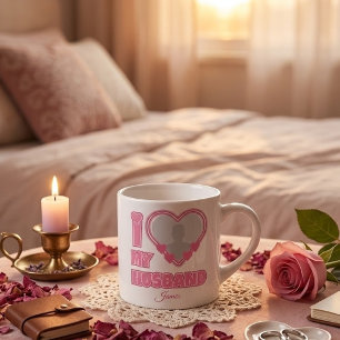 Xícara De Espresso Personalizado Eu Amo Meu Marido – Adicionar Foto e