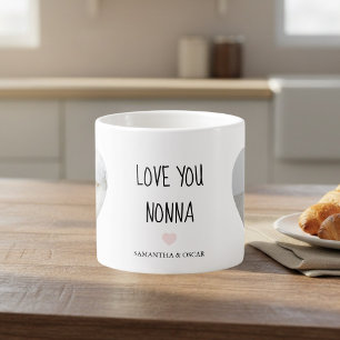 Xícara De Espresso Personalizado Eu Amo Você Nonna Presente Persona