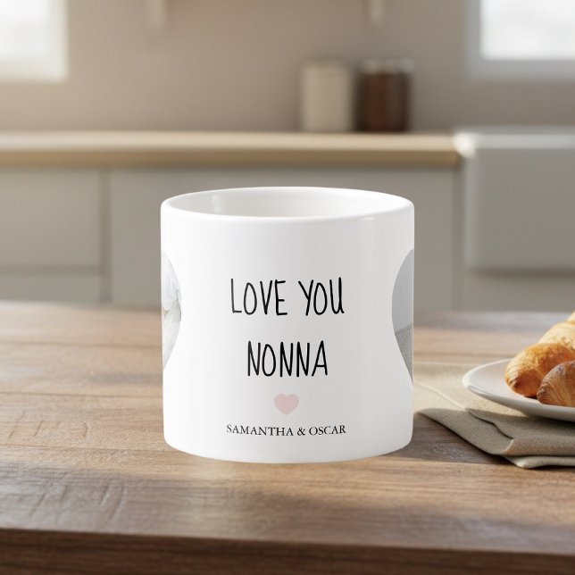 Xícara De Espresso Personalizado Eu Amo Você Nonna | Presente Persona (Criador carregado)