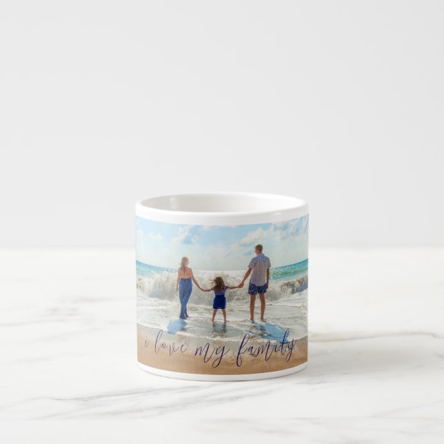 Xícara De Espresso Personalize a sua família Fotografia Espresso Mug  (Frente)