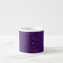 Xícara De Espresso Personalized Line Art Purple Espresso Mug