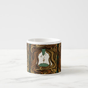 Xícara De Espresso Peter Behrens Kiss Love Abstrato Art Nouveau