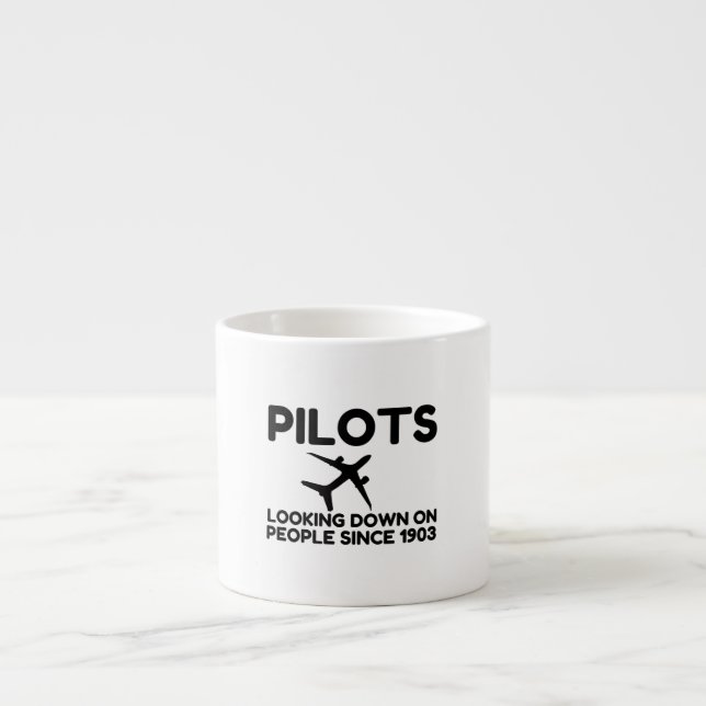 Xícara De Espresso Pilotos olhando para baixo (Frente)
