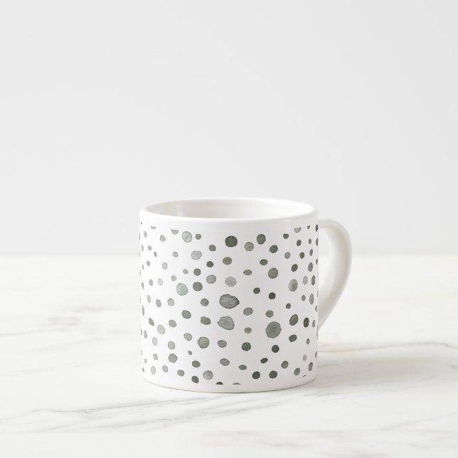 Xícara De Espresso Pine Confetti Watercolor Dots Espresso Mug (Frente Esquerda)