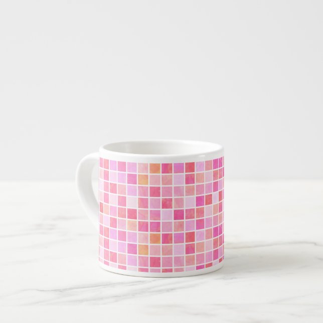 Xícara De Espresso Pink Tiles Espresso Cup (Frente Esquerda)