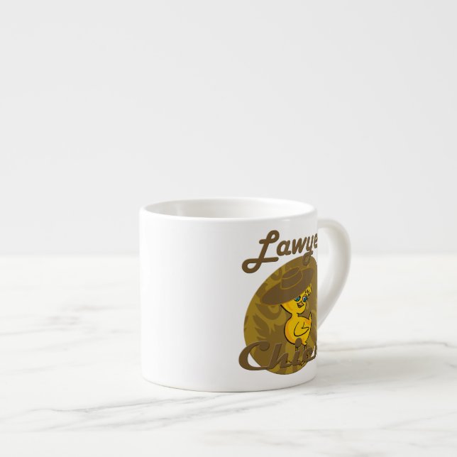 Xícara De Espresso Pintinho de advogado nº 6 (Frente Esquerda)