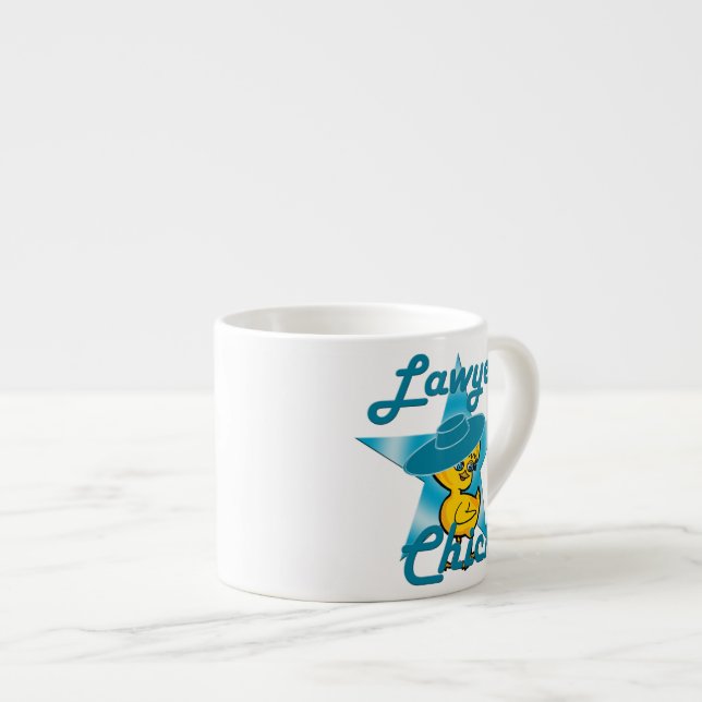 Xícara De Espresso Pintinho de advogado nº 7 (Frente Esquerda)