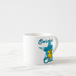 Xícara De Espresso Pintinho de natação nº 7