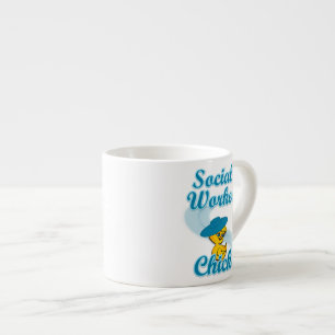 Xícara De Espresso Pintinho do trabalhador social nº 3