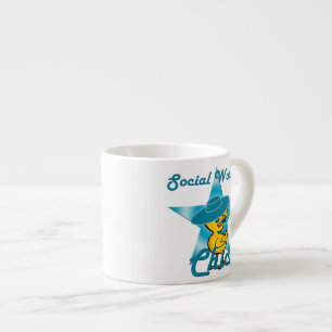 Xícara De Espresso Pintinho do trabalhador social nº 7