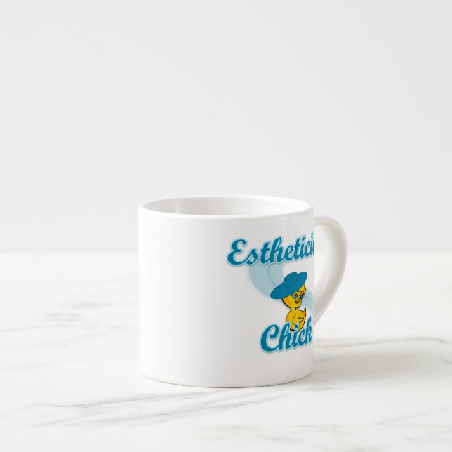 Xícara De Espresso Pintinho esteticista nº 3 (Frente Esquerda)