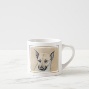 Xícara De Espresso Pintura Chinook (Orelhas Apontadas) - Arte Canina