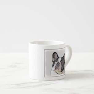 Xícara De Espresso Pintura de Bulldog Francês (Brindle Pied) - Arte C