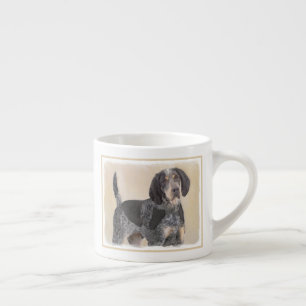 Xícara De Espresso Pintura de Conhound Bluetick - Ar Cachorro Origina