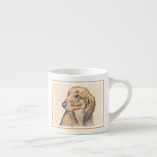 Xícara De Espresso Pintura de Dachshund (Longhaired) - Arte de Cão Or