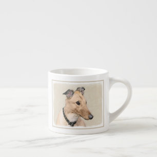 Xícara De Espresso Pintura de Greyhound - Arte de Cachorro Original