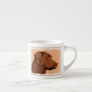 Xícara De Espresso Pintura de Labrador Retriever (Chocolate) - Arte C