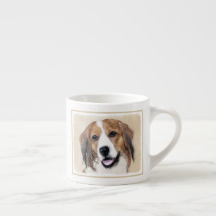 Xícara De Espresso Pintura De Nederlandse Kooikerhondje - Arte De Cã