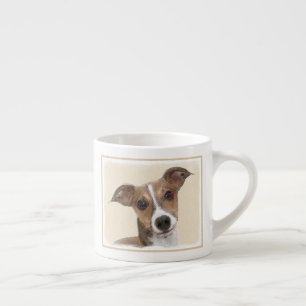 Xícara De Espresso Pintura em Greyhound Italiano - Arte de Cachorro O