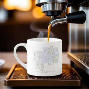 Xícara De Espresso Planta Arquitetônica