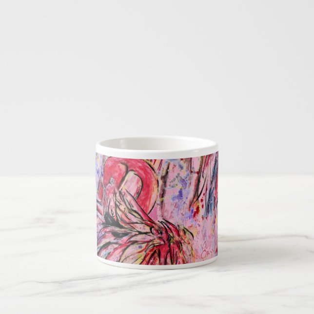 Xícara De Espresso Plumes au rose (Frente)