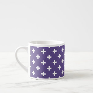 Xícara De Espresso Polka branca cruza ultravioleta