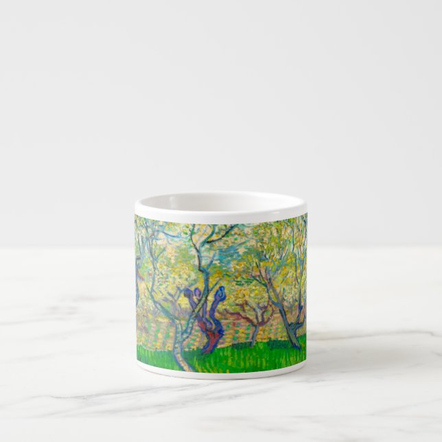 Xícara De Espresso Pomar Vincent van Gogh em Blossom (Frente)