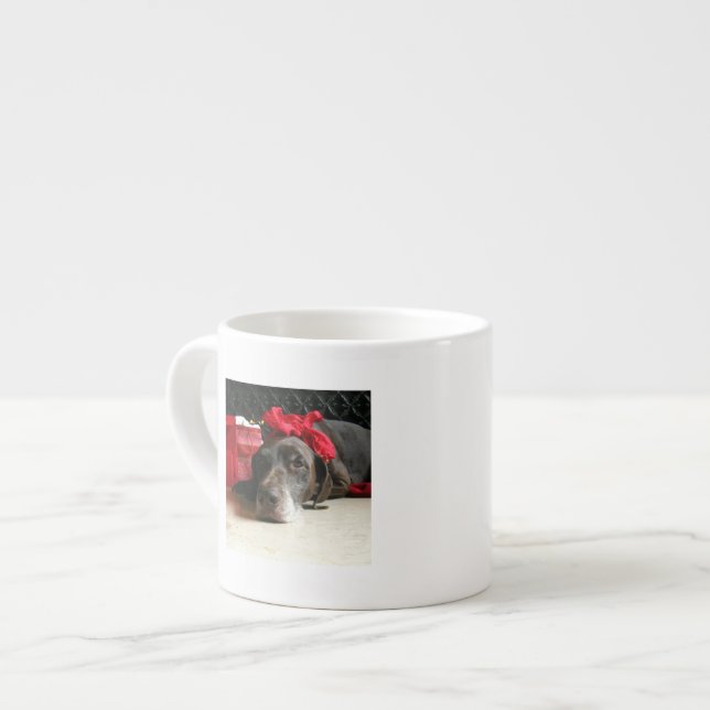 Xícara De Espresso Ponteiro de mão curta de natal alemão (Frente Esquerda)