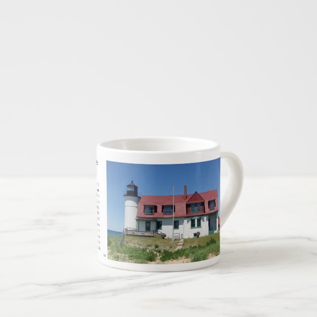 Xícara De Espresso Ponto Betsie Lighthouse história espresso (Frente Esquerda)
