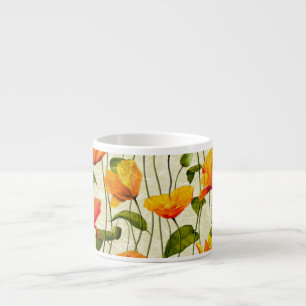 Xícara De Espresso Poppies Brilhantes