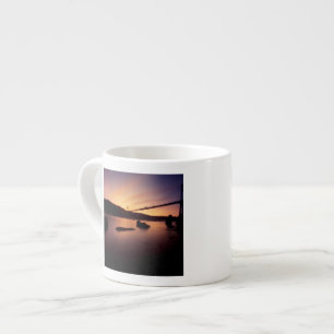 Xícara De Espresso Por do sol da ponte de St Johns