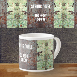 Xícara De Espresso Porta enferrujada velha pintada