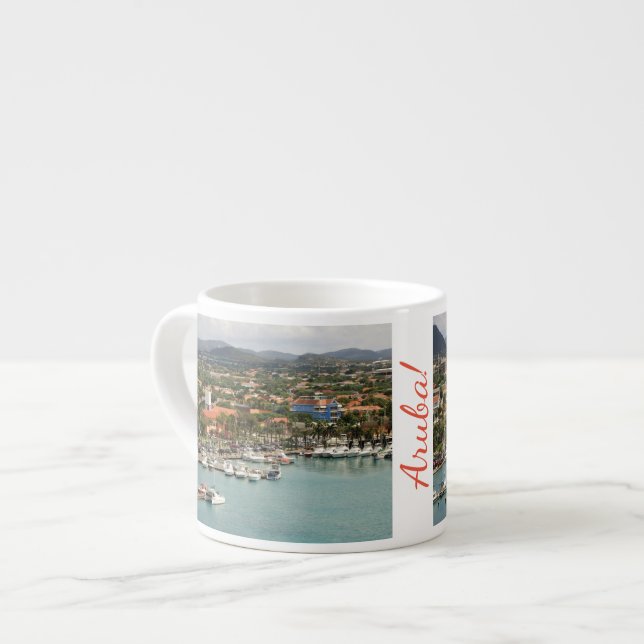 Xícara De Espresso Porto de Aruba (Frente Esquerda)